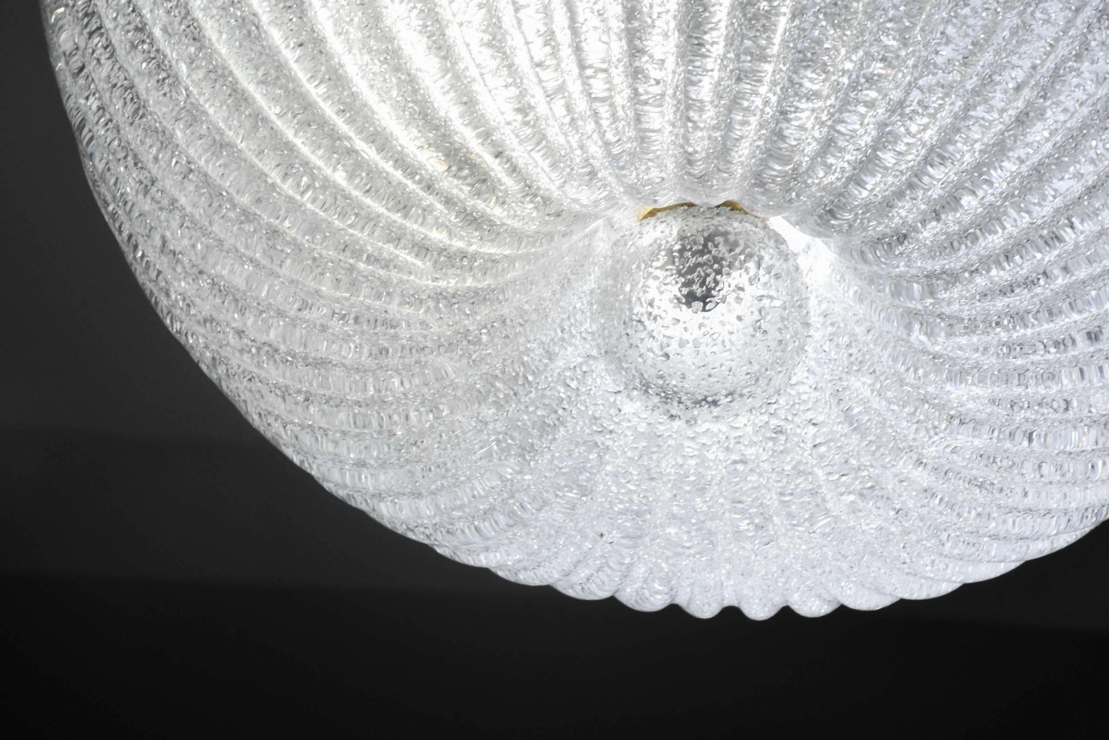 photo for sale Italian Midcentury Murano Glass Flush Mount Light Barovier Style, 1970s