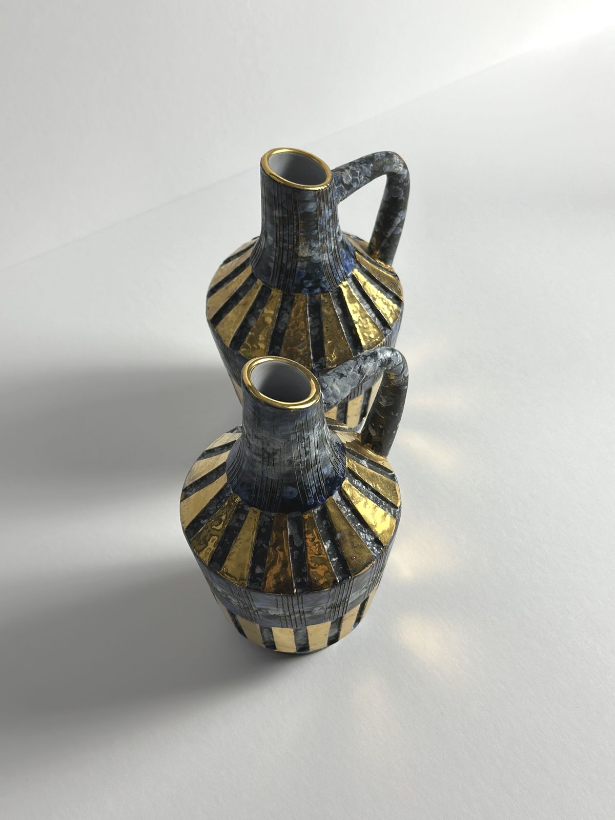Pair Of 1960s Italian Ceramic Pitcher Vases By Fratelli Fanciullacci photo 670.0