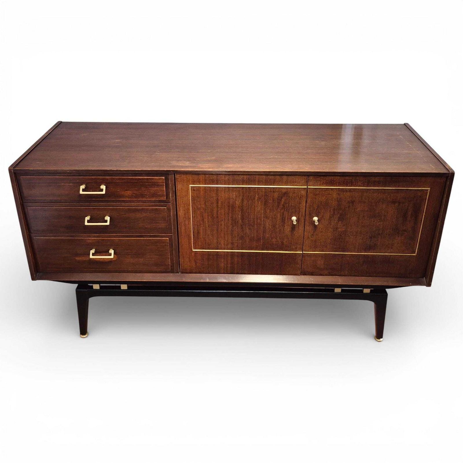Furniture Mid Century Nathan Sideboard | Vintage Teak & Mahogany Cabinet | Retro Storage Furniture | Upcycle Project photo
