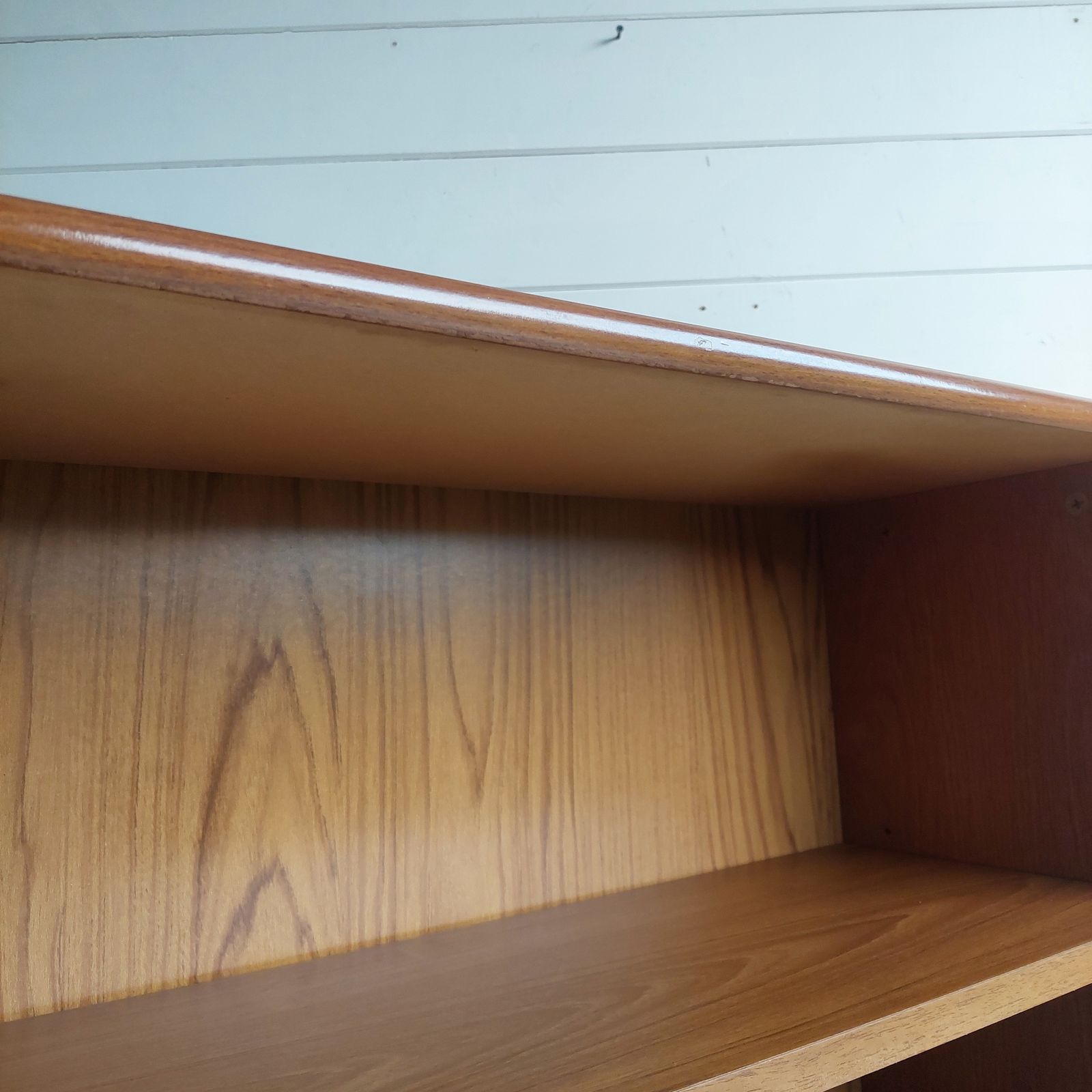 Furniture Mid Century Teak Bookcase Danish Gplan Style  70s Open Adjustable Shelving Unit photo