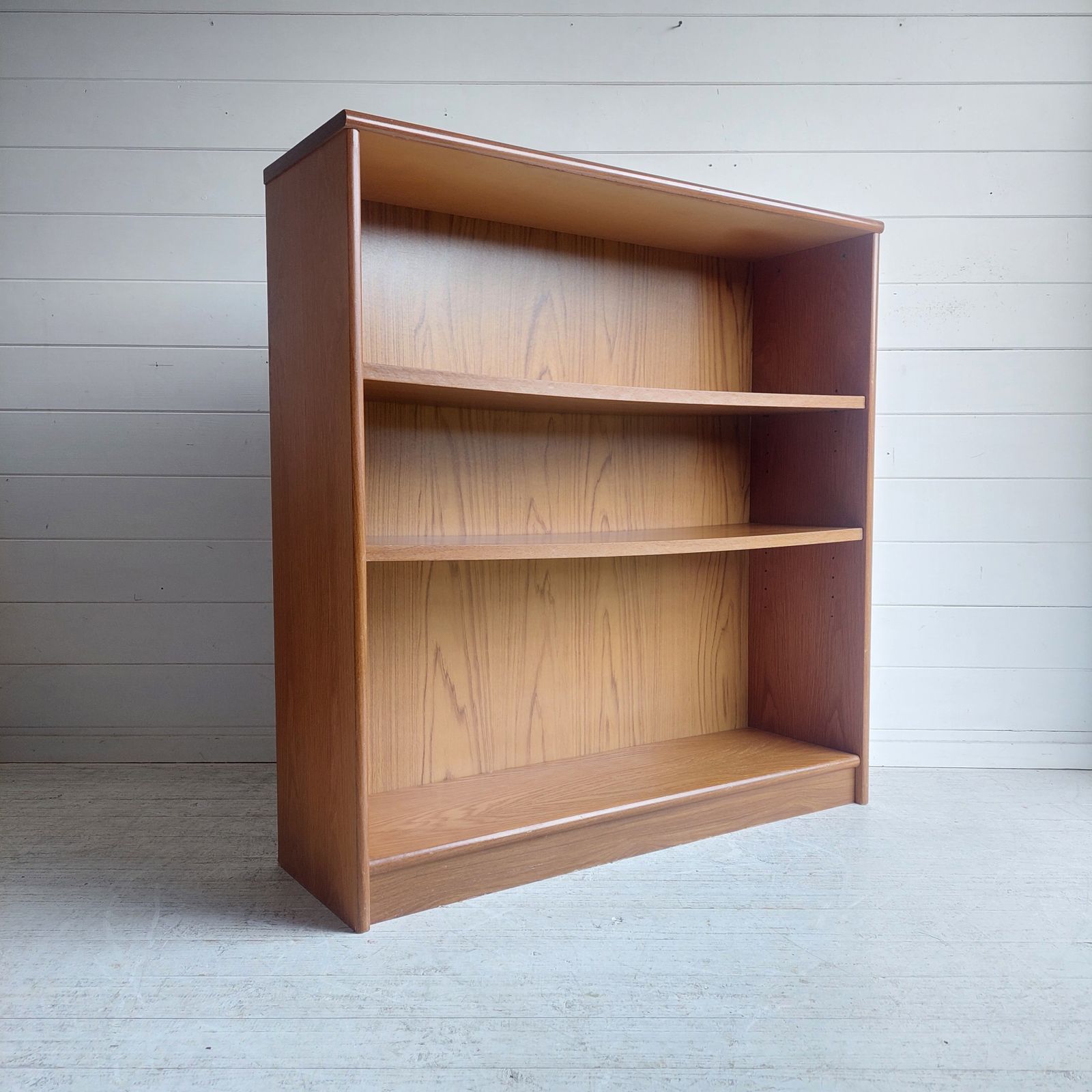 Mid Century Teak Bookcase Danish Gplan Style  70s Open Adjustable Shelving Unit photo Furniture