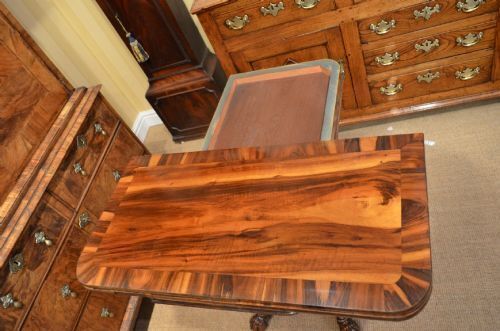 photo furniture 19th Century Regency Goncalo Alves Card Games Table In The Manner Of Gillows.
