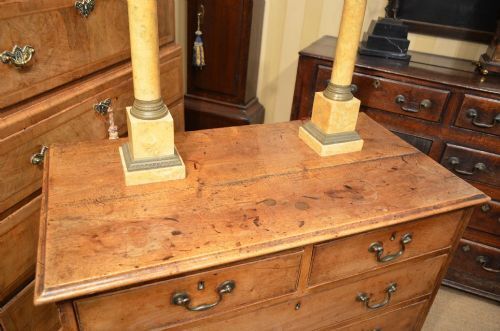 A George II Fruitwood / Walnut Small Chest Of Drawers. photo vintage