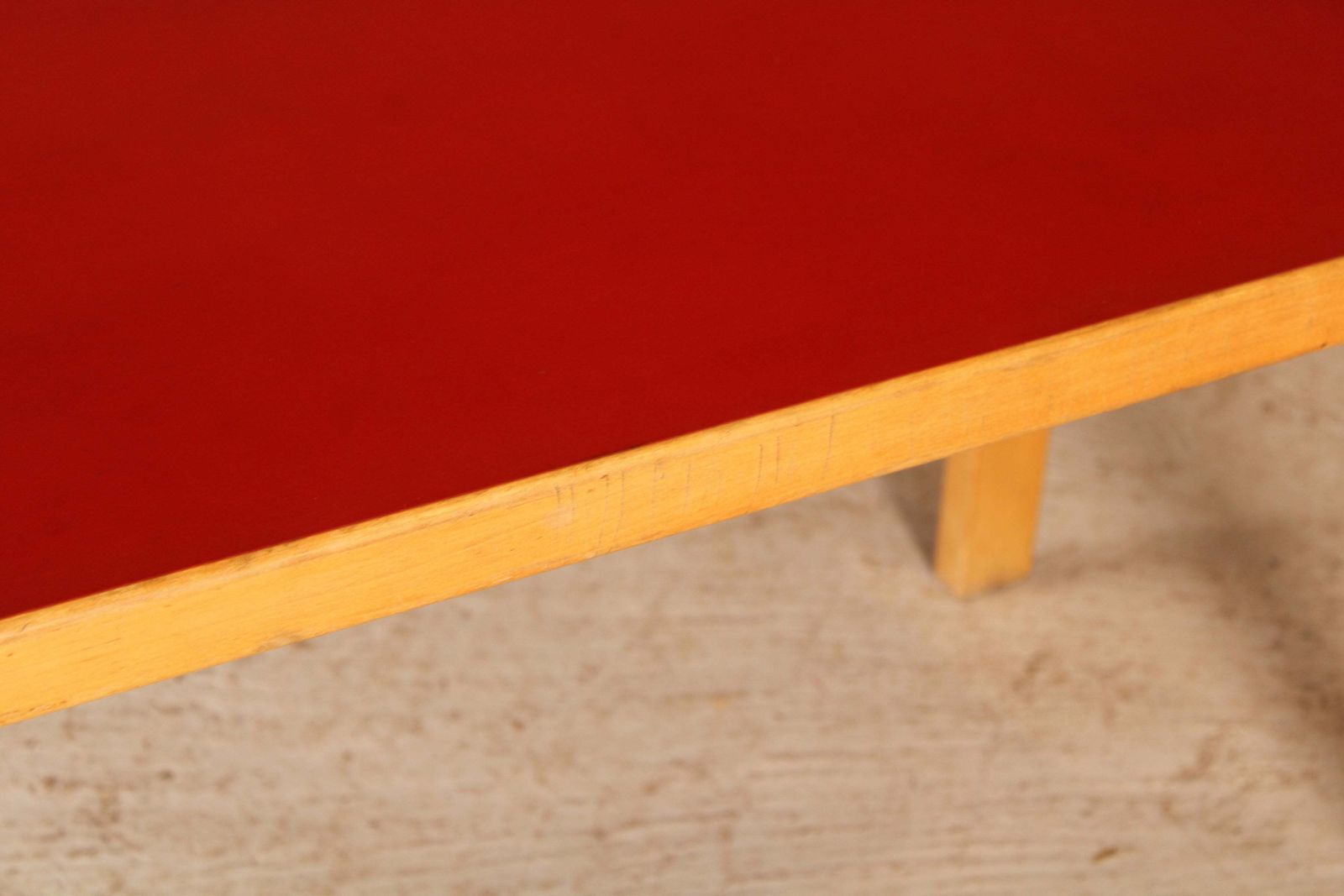 Furniture Mid Century Alvar Aalto Children's Table And Chair Model 68 By Artek, Finland, Circa 1960s. photo