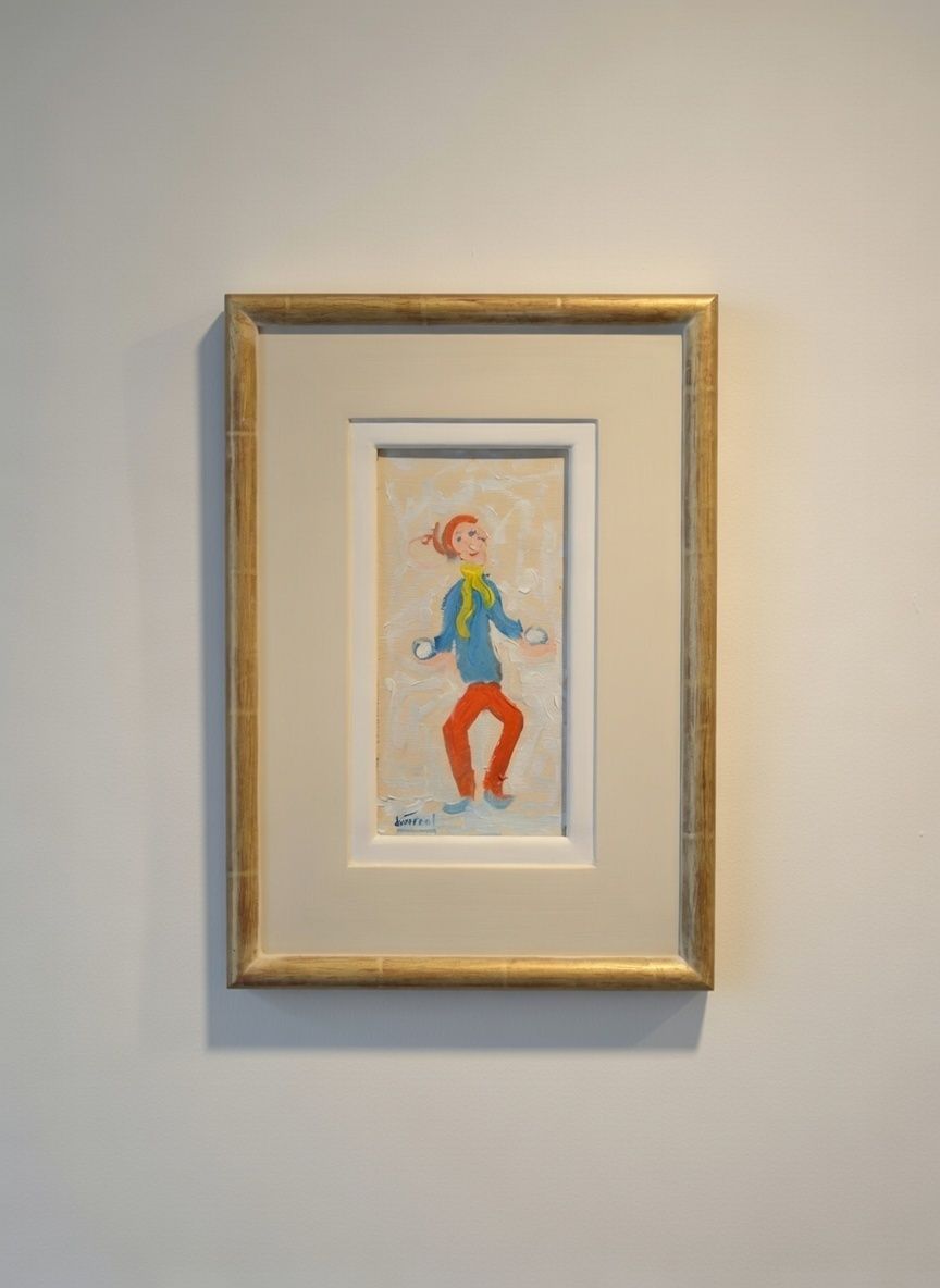 Simeon Stafford '' Get Ready '' Oil On Board.