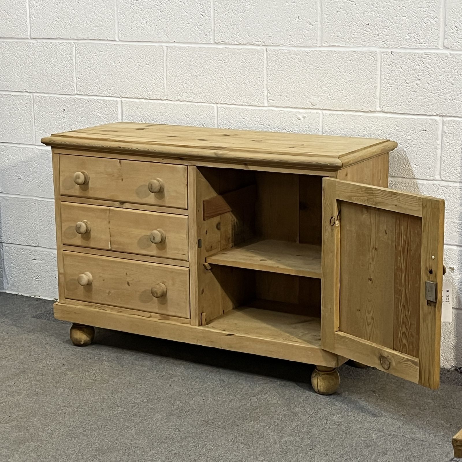 Small Edwardian Pine Chiffonier With 3 Drawers photo Furniture