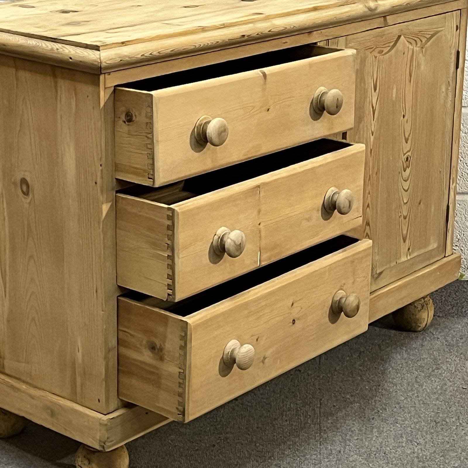Small Edwardian Pine Chiffonier With 3 Drawers photo buy
