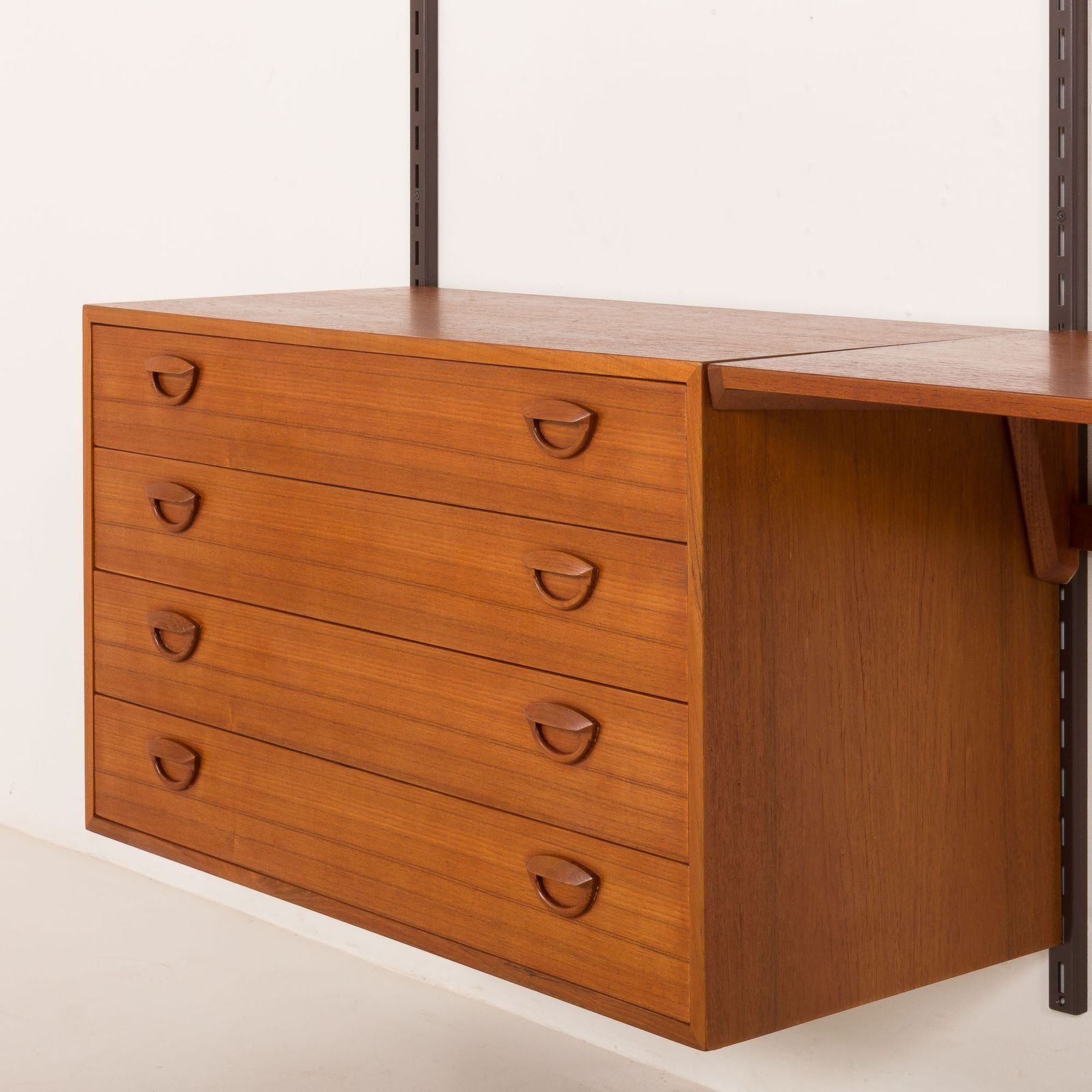 photo for sale Kai Kristiansen Shelving Unit In Teak By Fm Mobler, Denmark, 1960s
