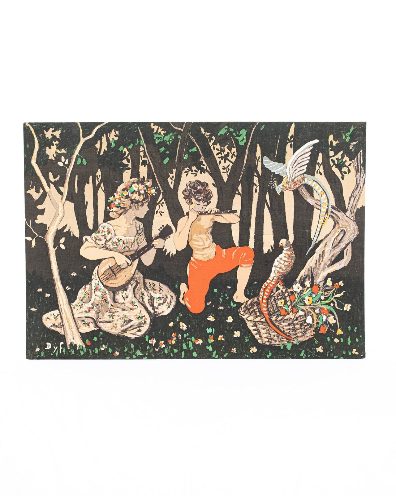 Spring Allegory Tapestry Printed On Canvas, After Marcel Dyf, France
