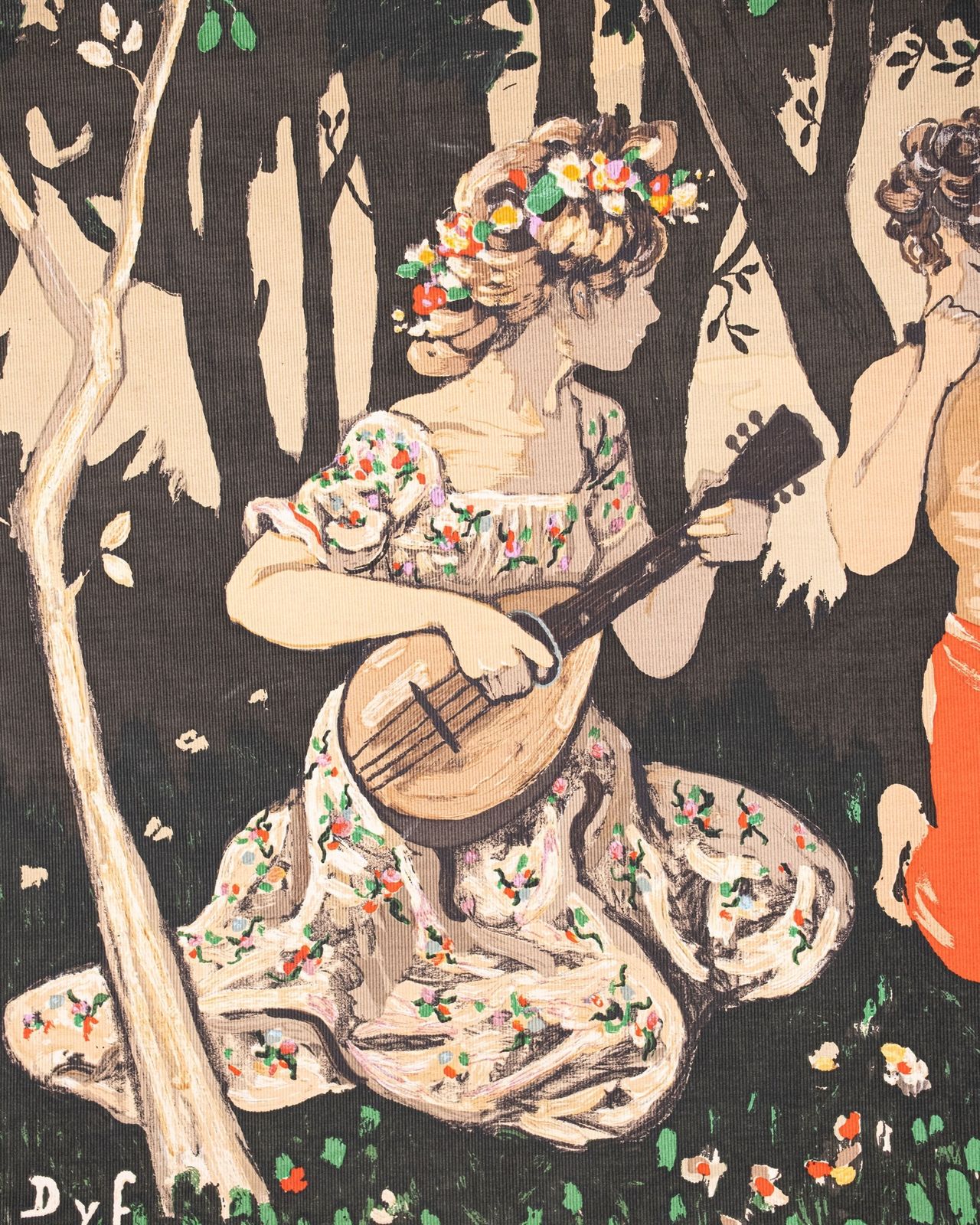 Spring Allegory Tapestry Printed On Canvas, After Marcel Dyf, France photo 520.0