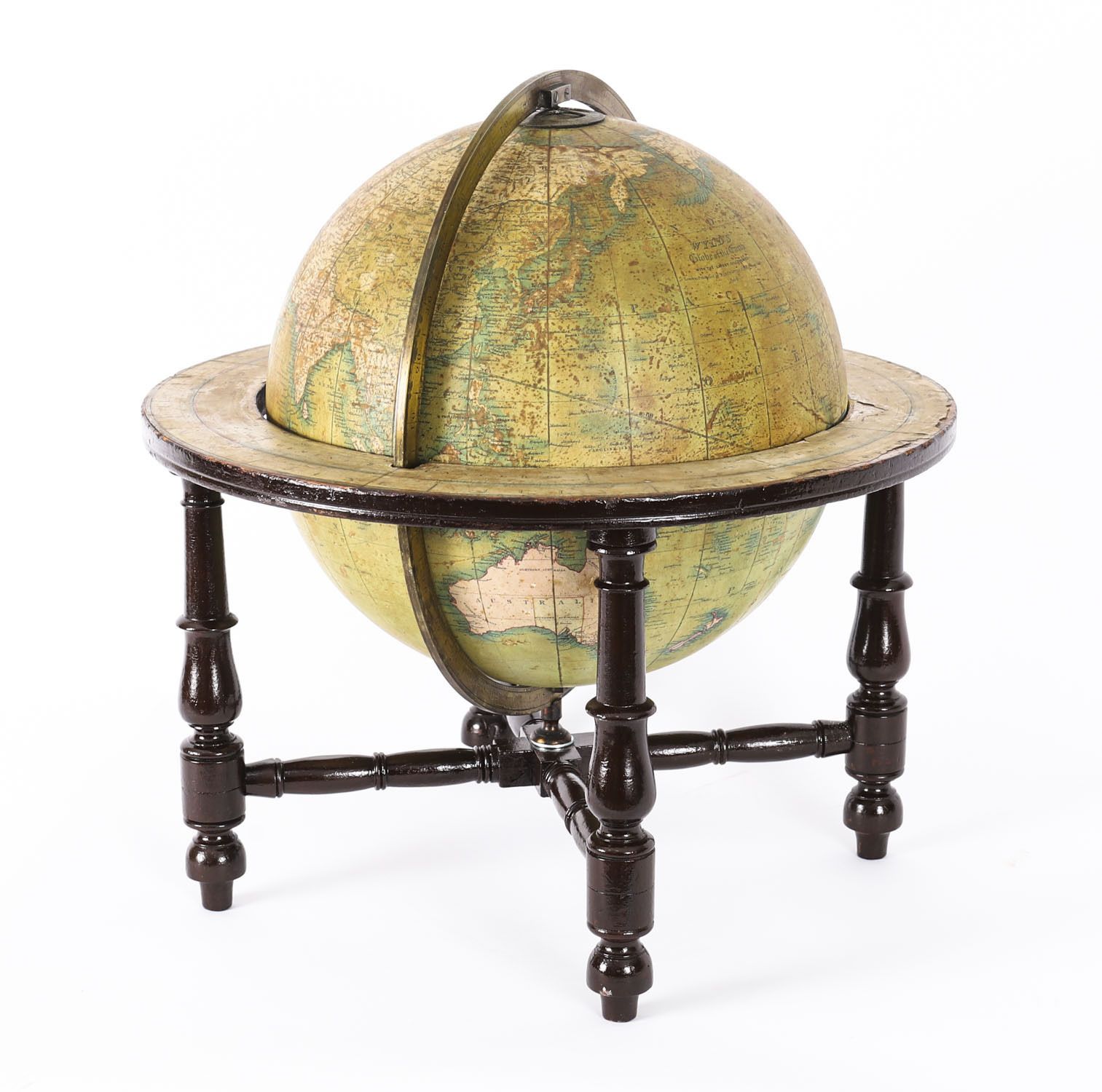 Victorian Terrestrial Library Table Globe By Wyld's Dated 1849  19th C photo 4250.0