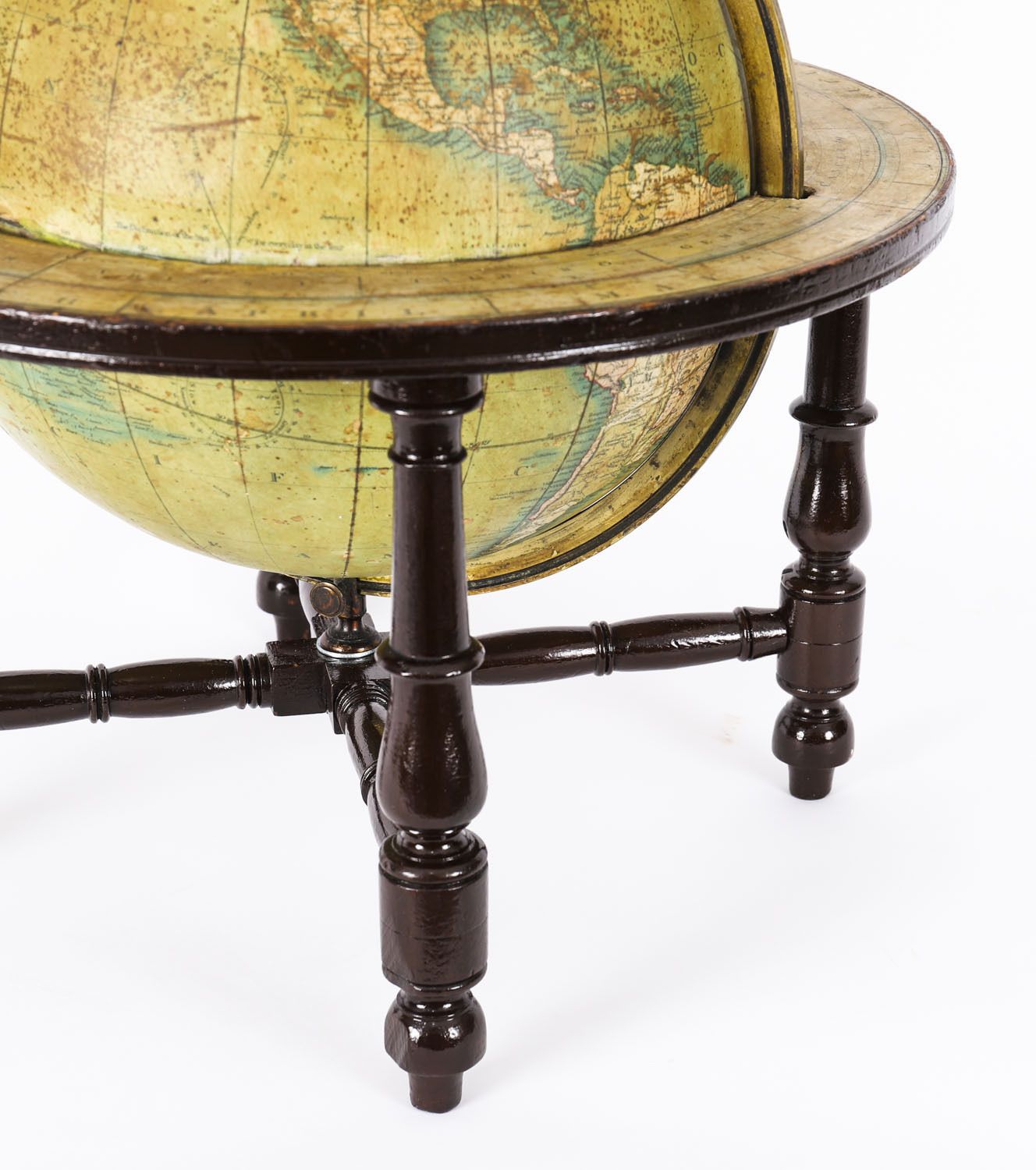 Victorian Terrestrial Library Table Globe By Wyld's Dated 1849  19th C photo buy