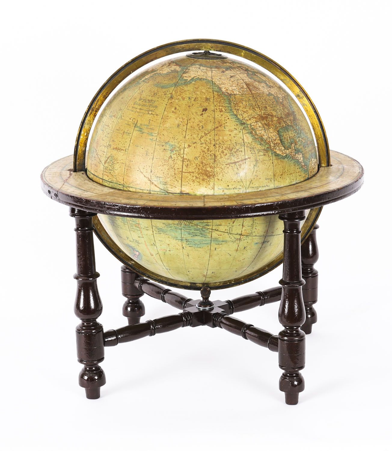 Home Decor Victorian Terrestrial Library Table Globe By Wyld's Dated 1849  19th C photo