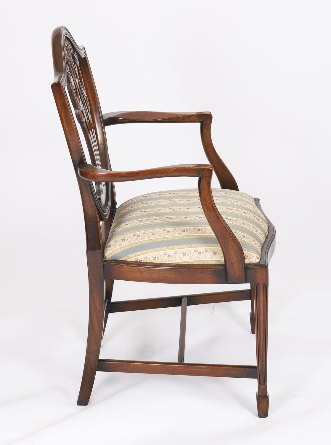 Vintage Set 12 English Harrods Shield Back Dining Chairs Mid 20th Century photo Furniture