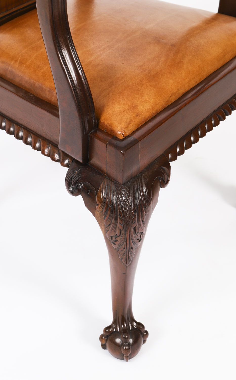 Antique Set Of 12 Mahogany Chippendale Dining Chairs Circa 1900 photo buy