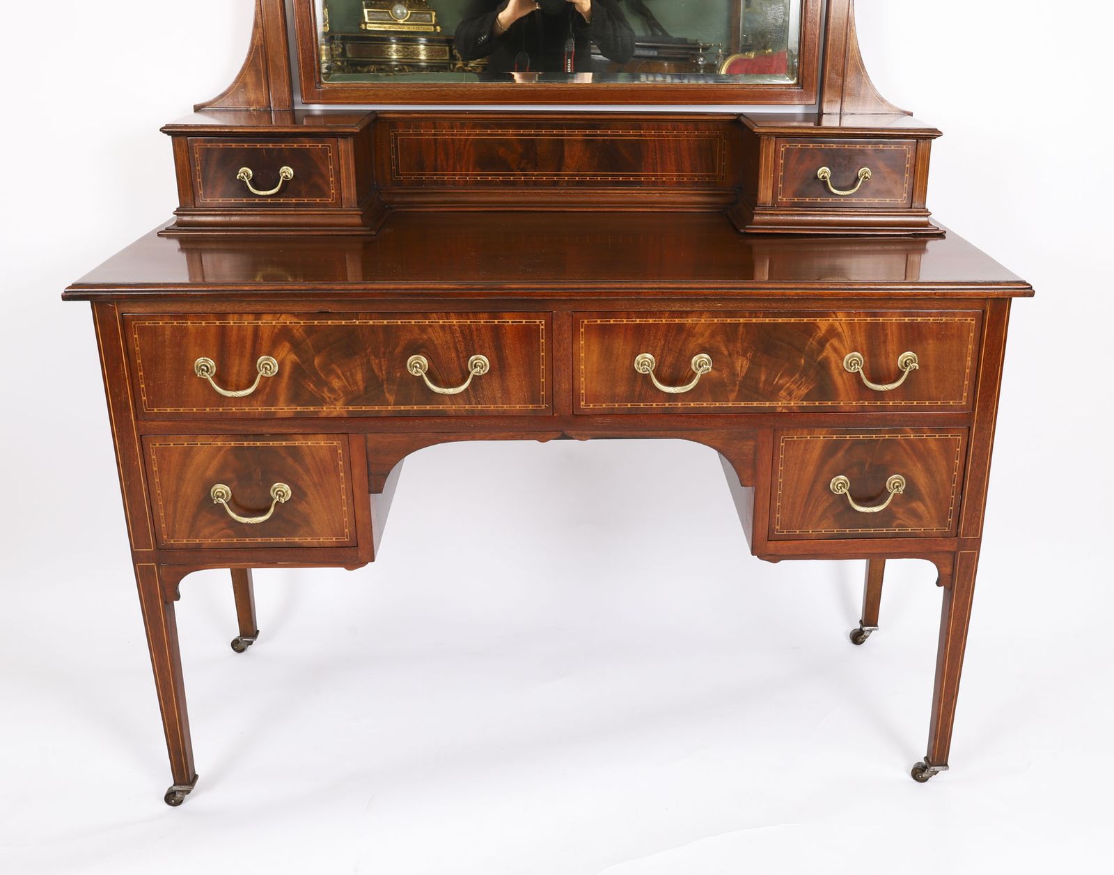 Edwardian Mahogany Dressing Table Circa 1900 photo vintage