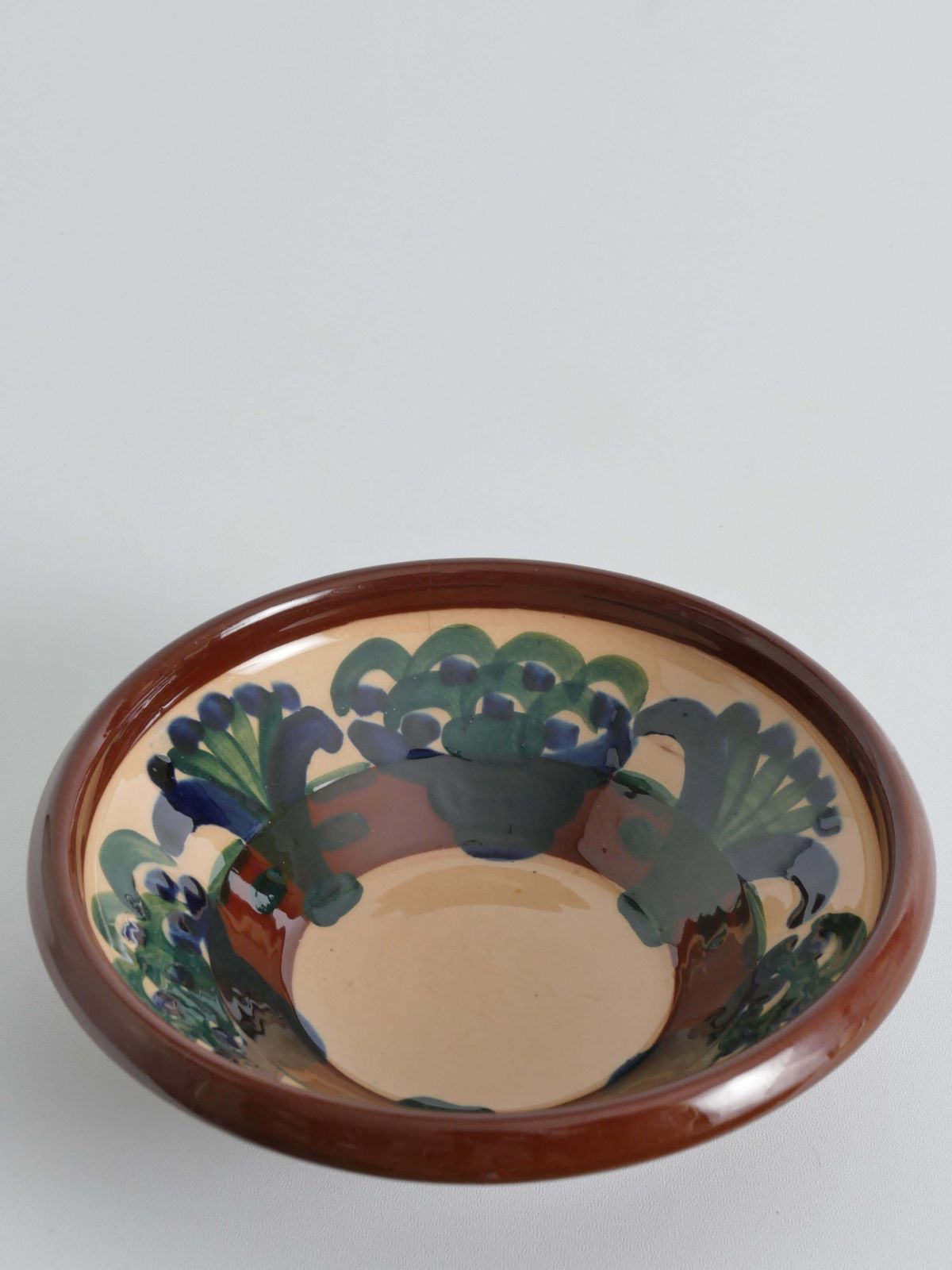Art Noveau Floral Motif Bowl By Agda österberg, St. Erik Lervarufabriker, 1910s photo buy