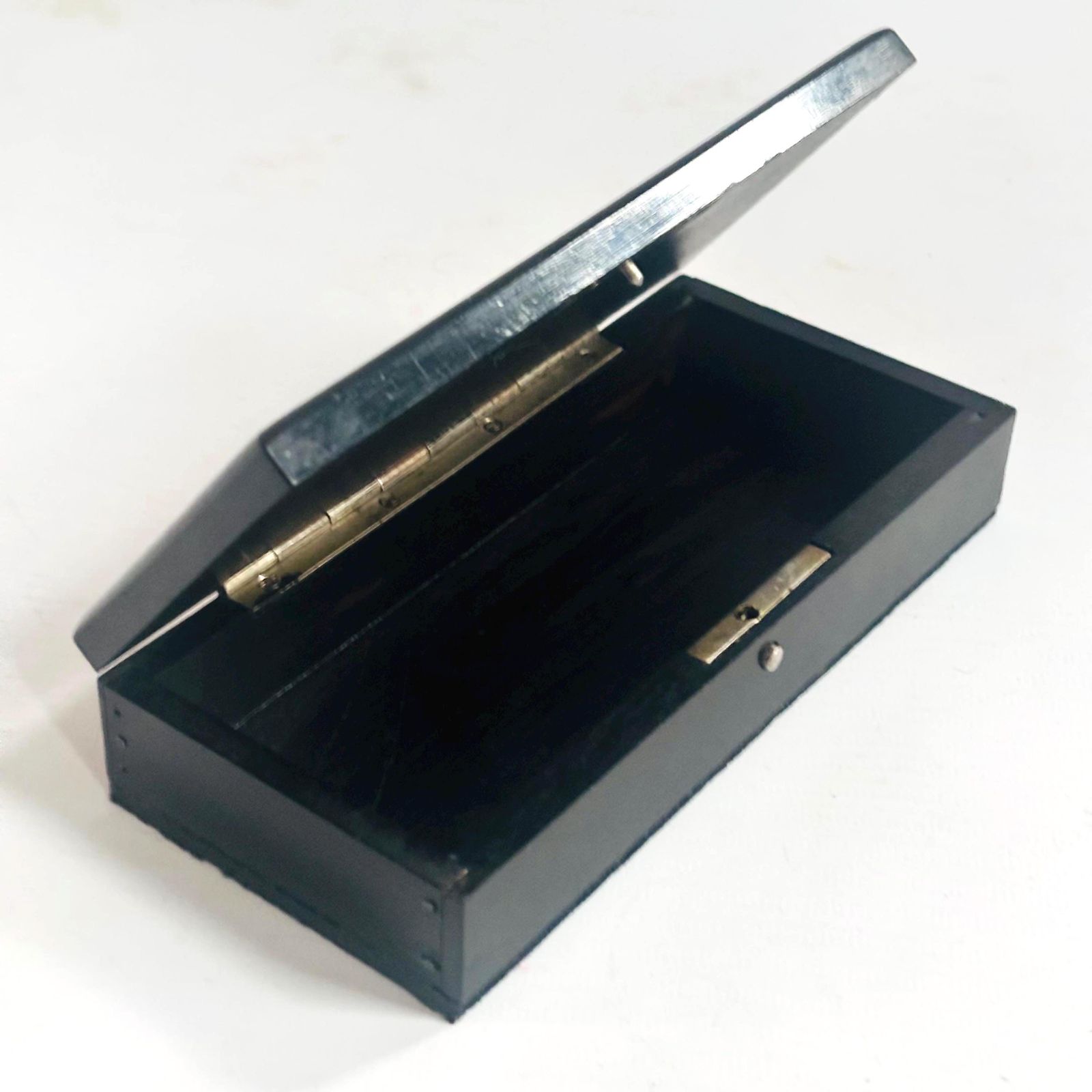Rare 1910 Antique Wood Keepsake Box | Collector's Item |Trinket/Jewellery Box | Marked 'Ebony'
