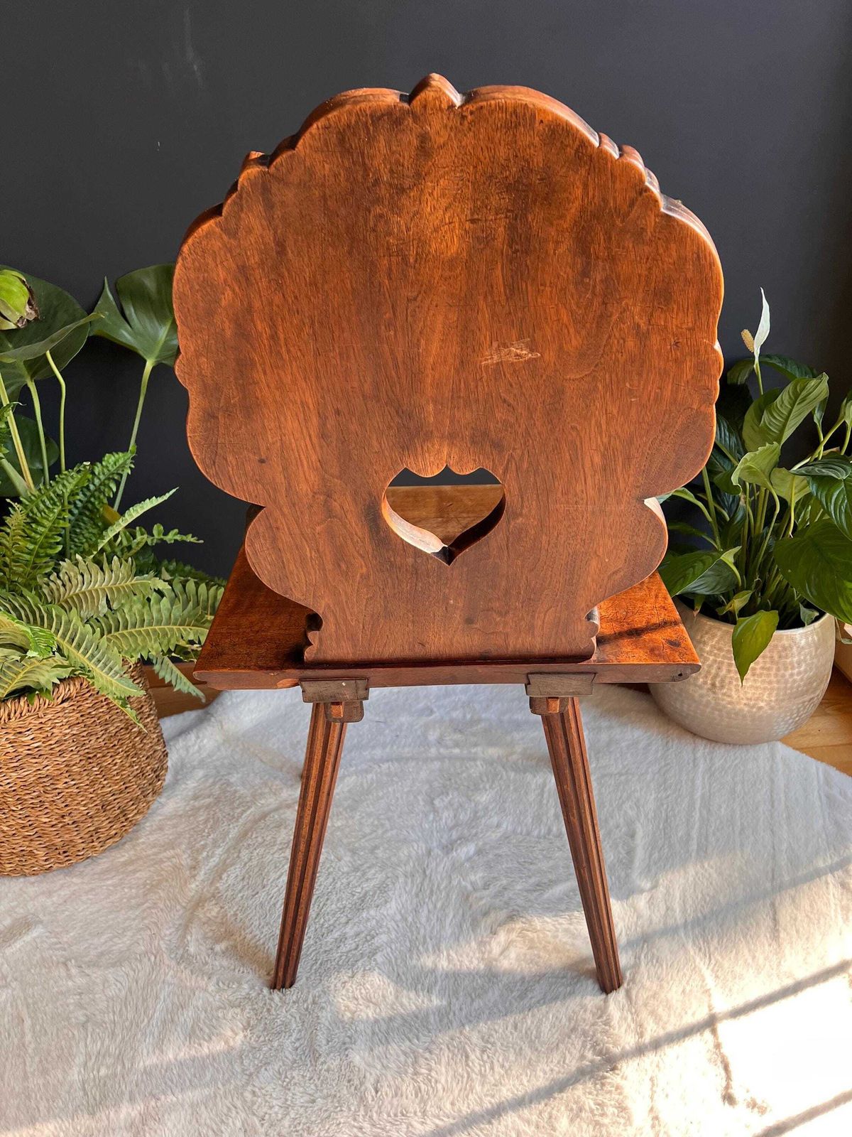 Antique Swiss Tyrolean Stabellen Chair With Coat Of Arms photo buy
