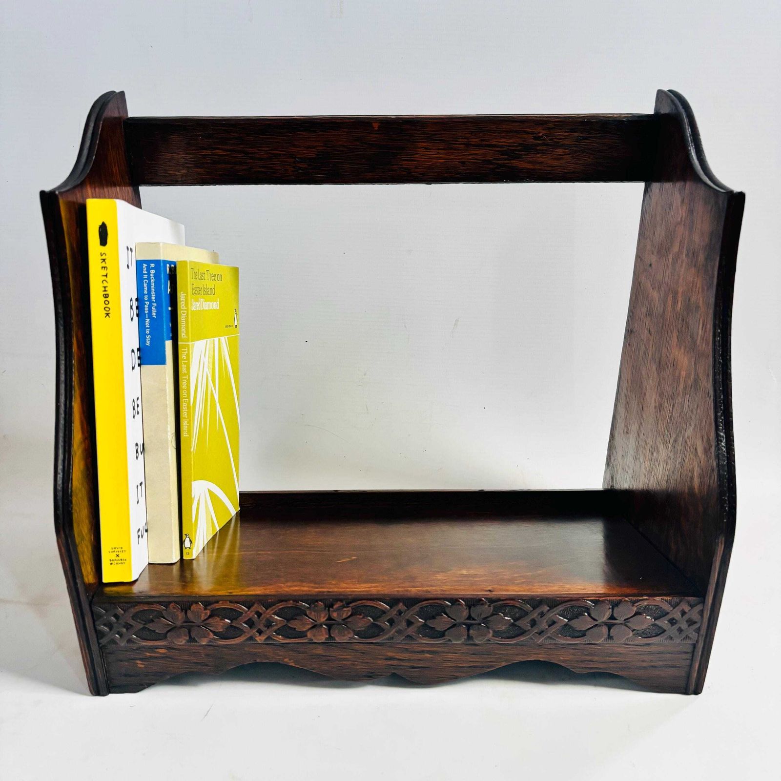 Collectors Antique Novel Rest Oak Book Reading Stand Portable Lectern, Edwardian, C.1910 photo for sale