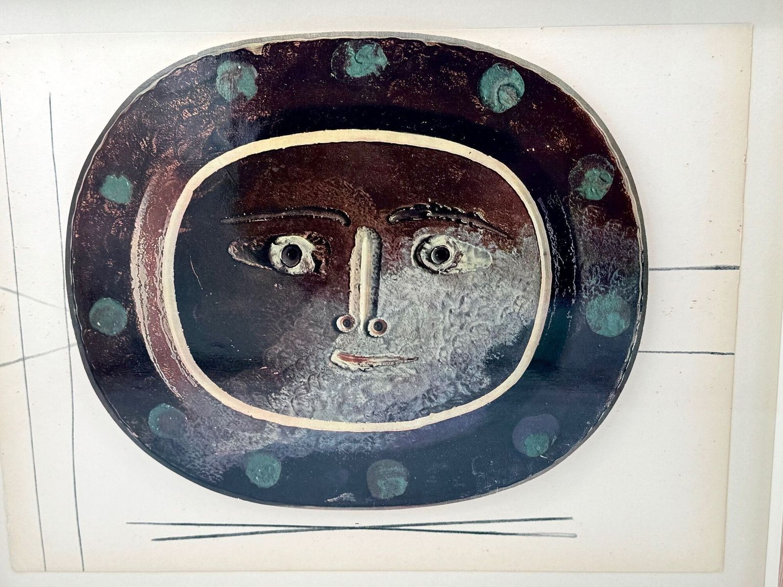 A 1948 Framed Lithographic Plate From The Limited Edition “Ceramiques De Picasso” photo furniture