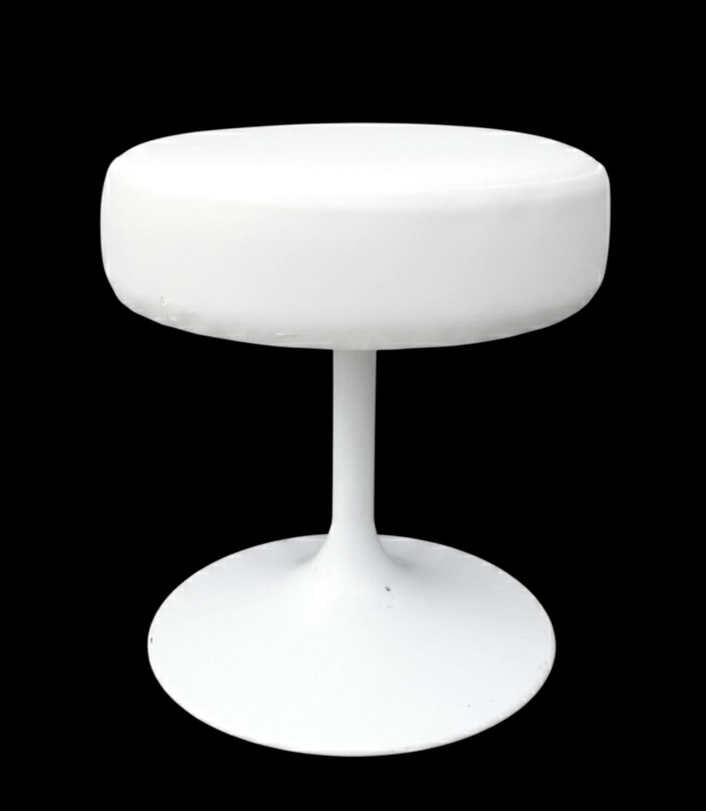 Vintage Mid Century Fur Leather Tulip Stool photo buy