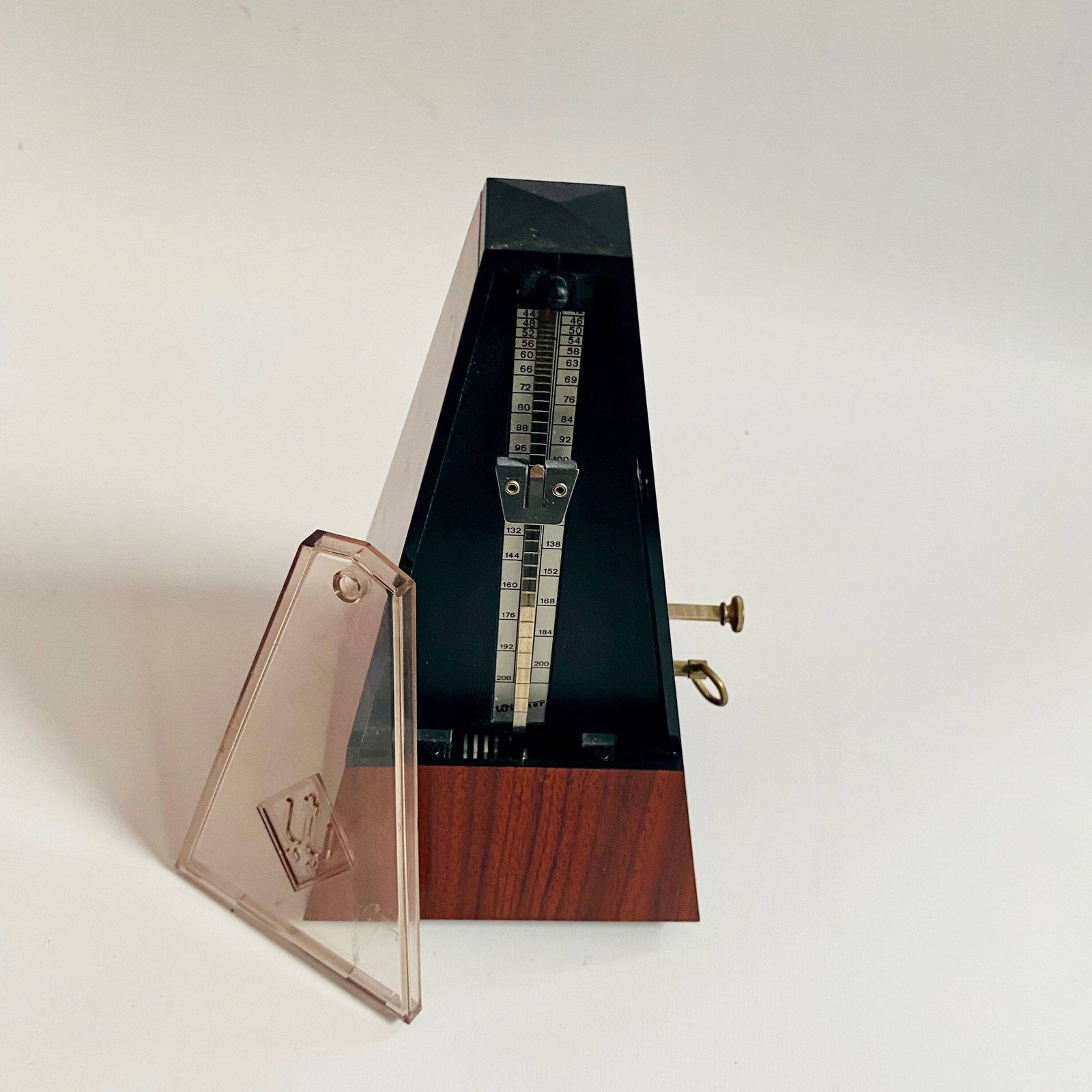 Musical Aid 1960s Wittner Metronome With Bell: Walnut Veneer, German Made photo 125.0