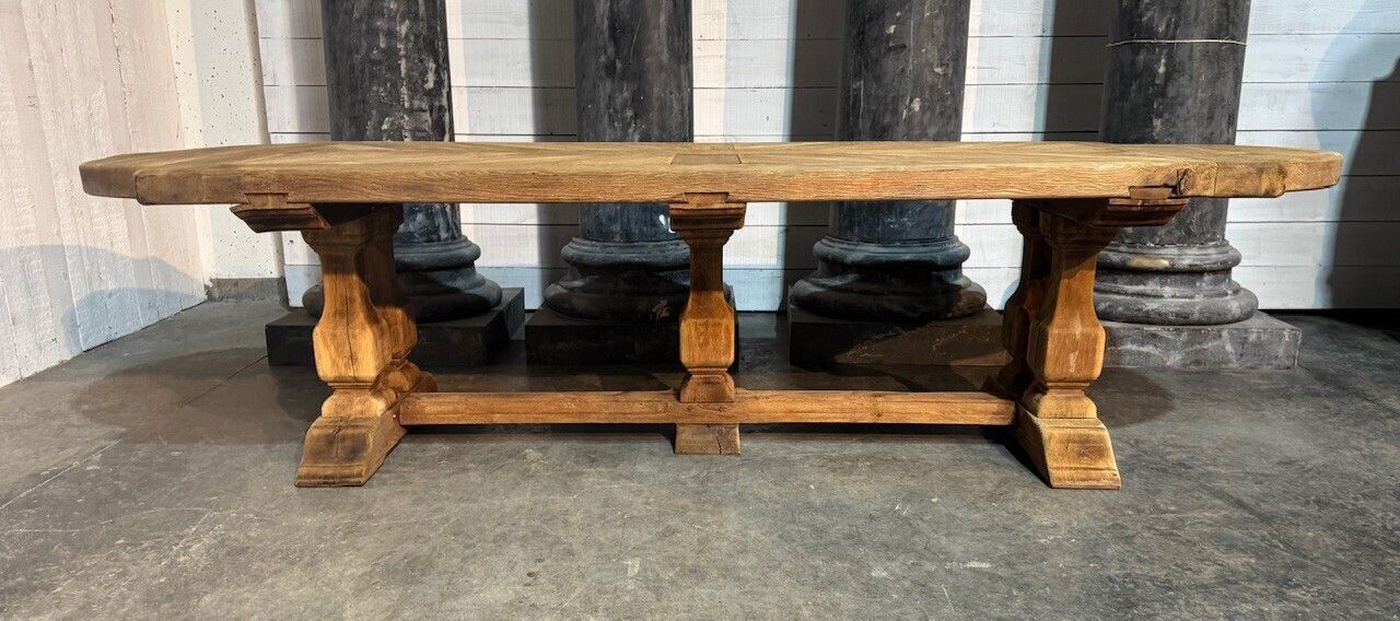 Large 3 Meter French Oak Farmhouse Dining Table photo furniture