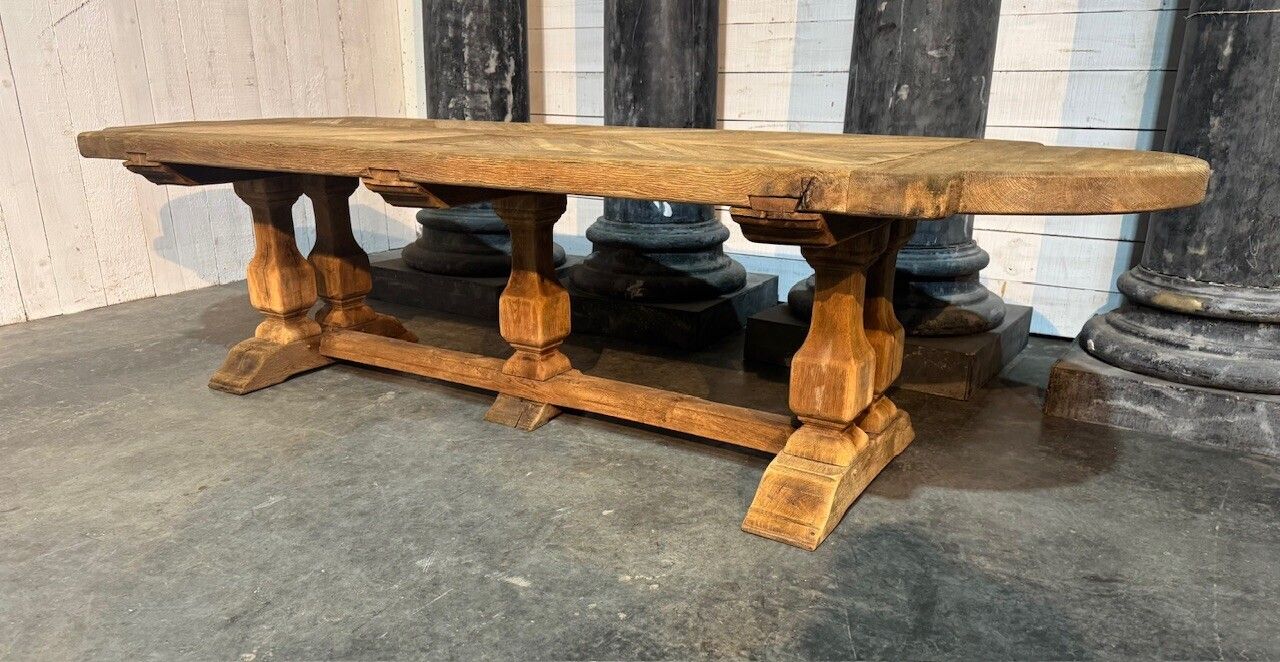 Large 3 Meter French Oak Farmhouse Dining Table photo 5750.0