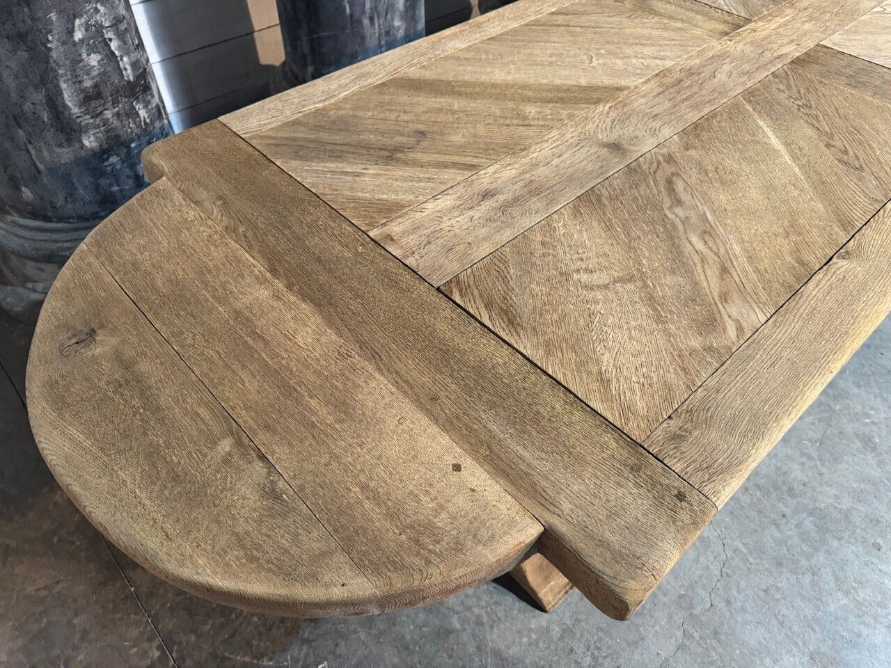 Large 3 Meter French Oak Farmhouse Dining Table photo vintage