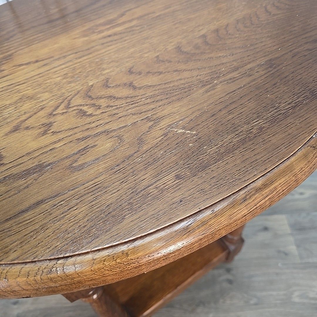 Vintage Oak Side Table Old Mill Traditional Occasional End Table Solid Wood photo Furniture