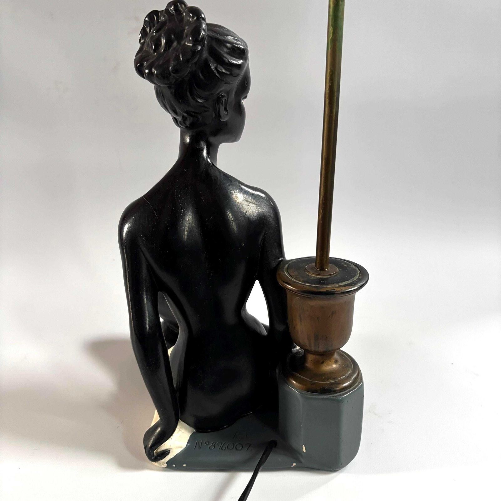 Vintage Paoli Brothers Chalkware Lady Lamp: Mid Century Modern Tretchikoff Style. photo furniture
