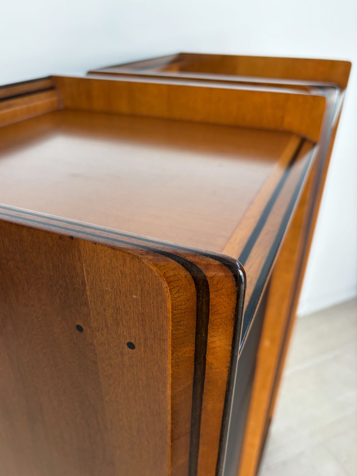 photo for sale Afra & Tobia Scarpa For Maxalto Wood And Leather Storage "Artona "Serie, Italy 1970s