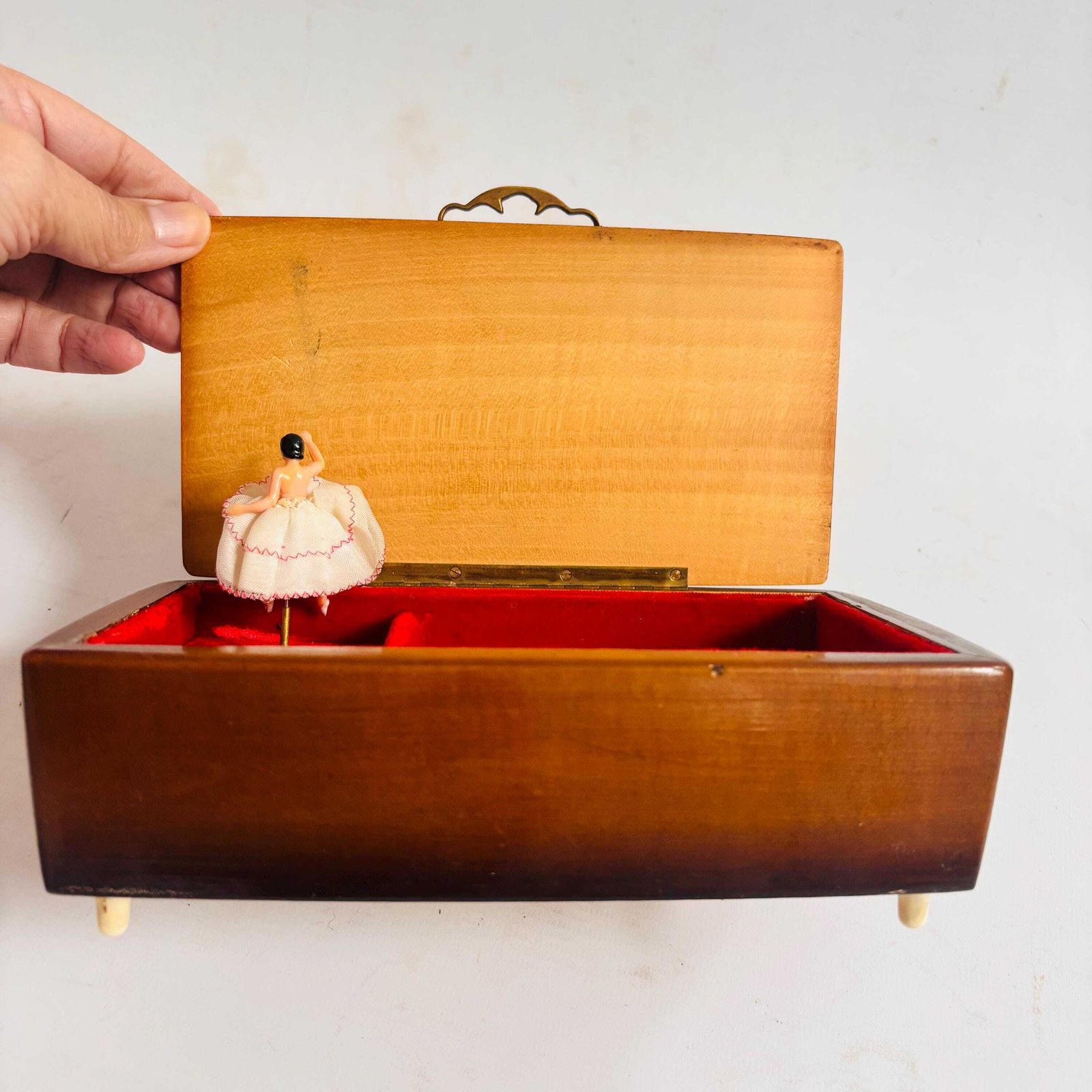 Home Decor Vintage Reuge Musical Jewelry Box: Ballerina, Venice Scene photo