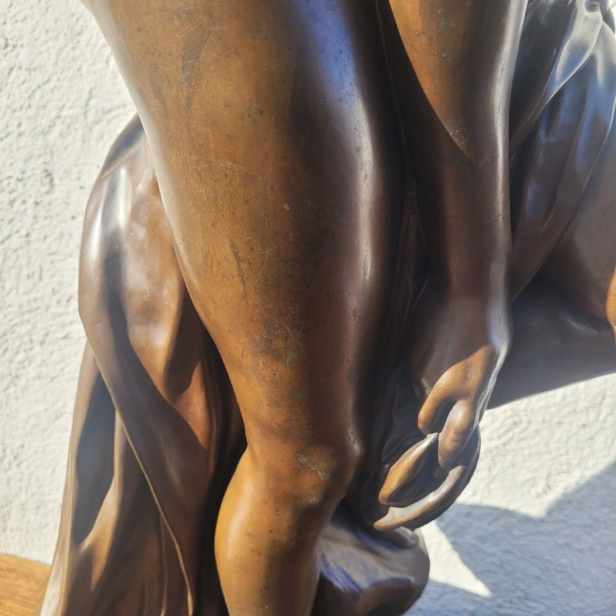 Allegrain   Barbedienne, Venus At The Bath, Signed Bronze, 19th Century photo vintage