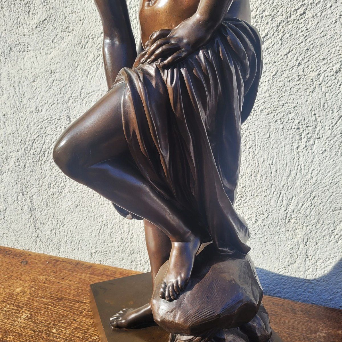 photo for sale Allegrain   Barbedienne, Venus At The Bath, Signed Bronze, 19th Century