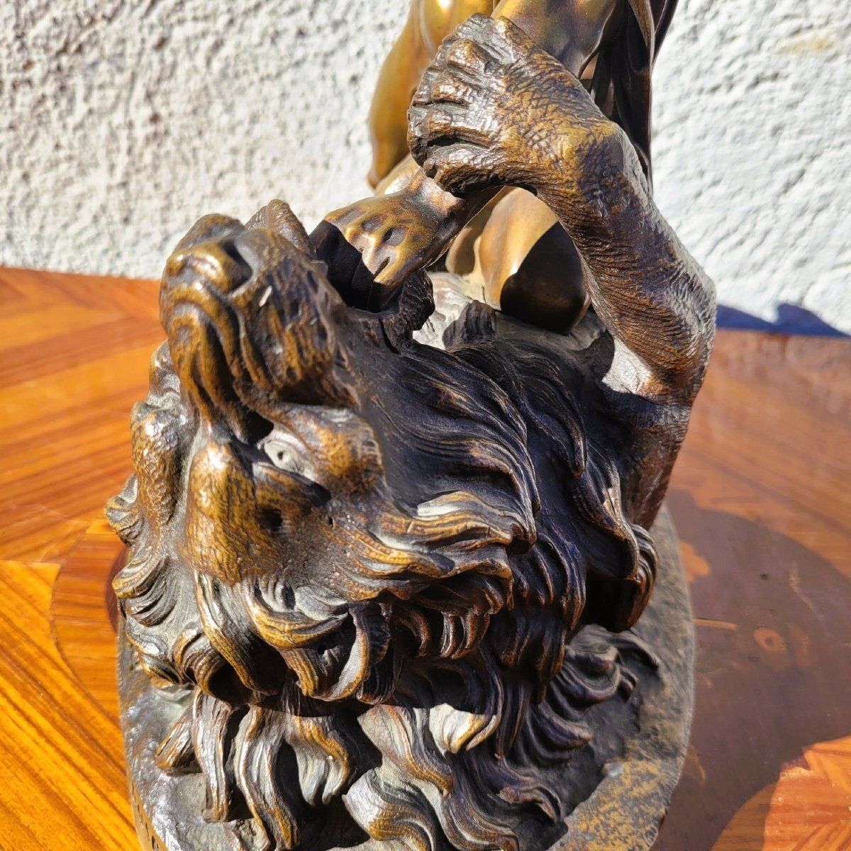 Coinchon, Alexander And The Lion Of Bazaar, Signed Bronze, 19th Century photo vinterior