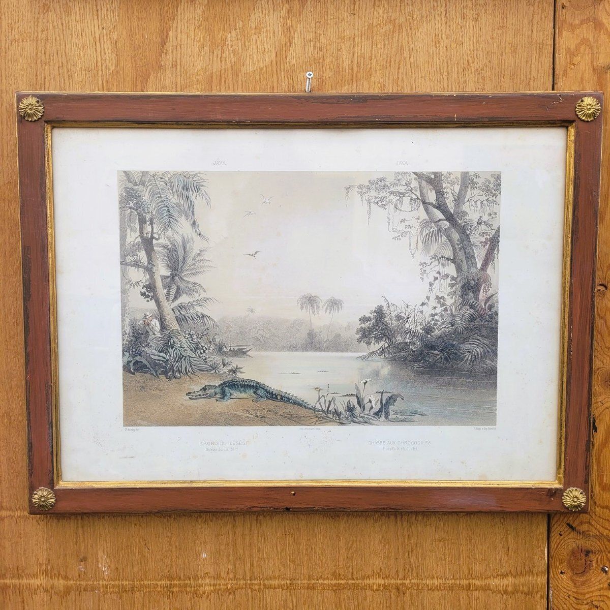 photo for sale Set Of 7 Framed Engravings, Hunting In Asia, 19th Century