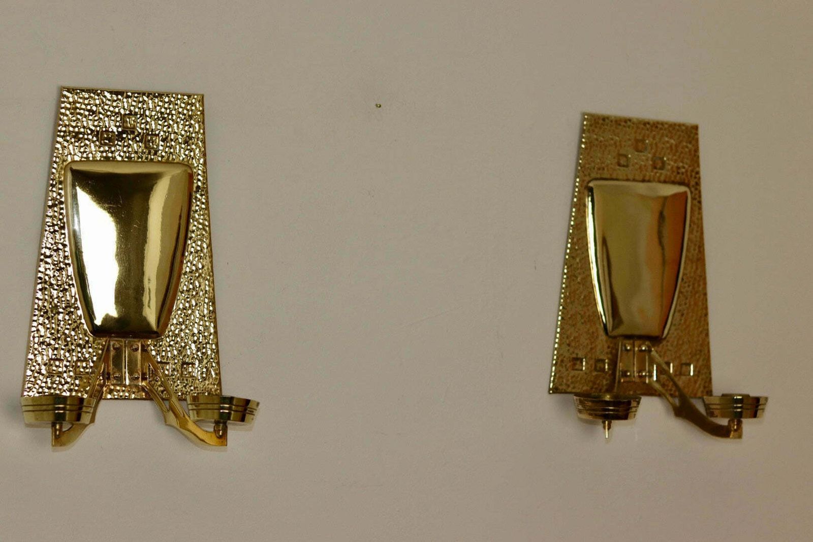 Pair Of Art Nouveau Brass Sconces, Early 20th Century. photo buy