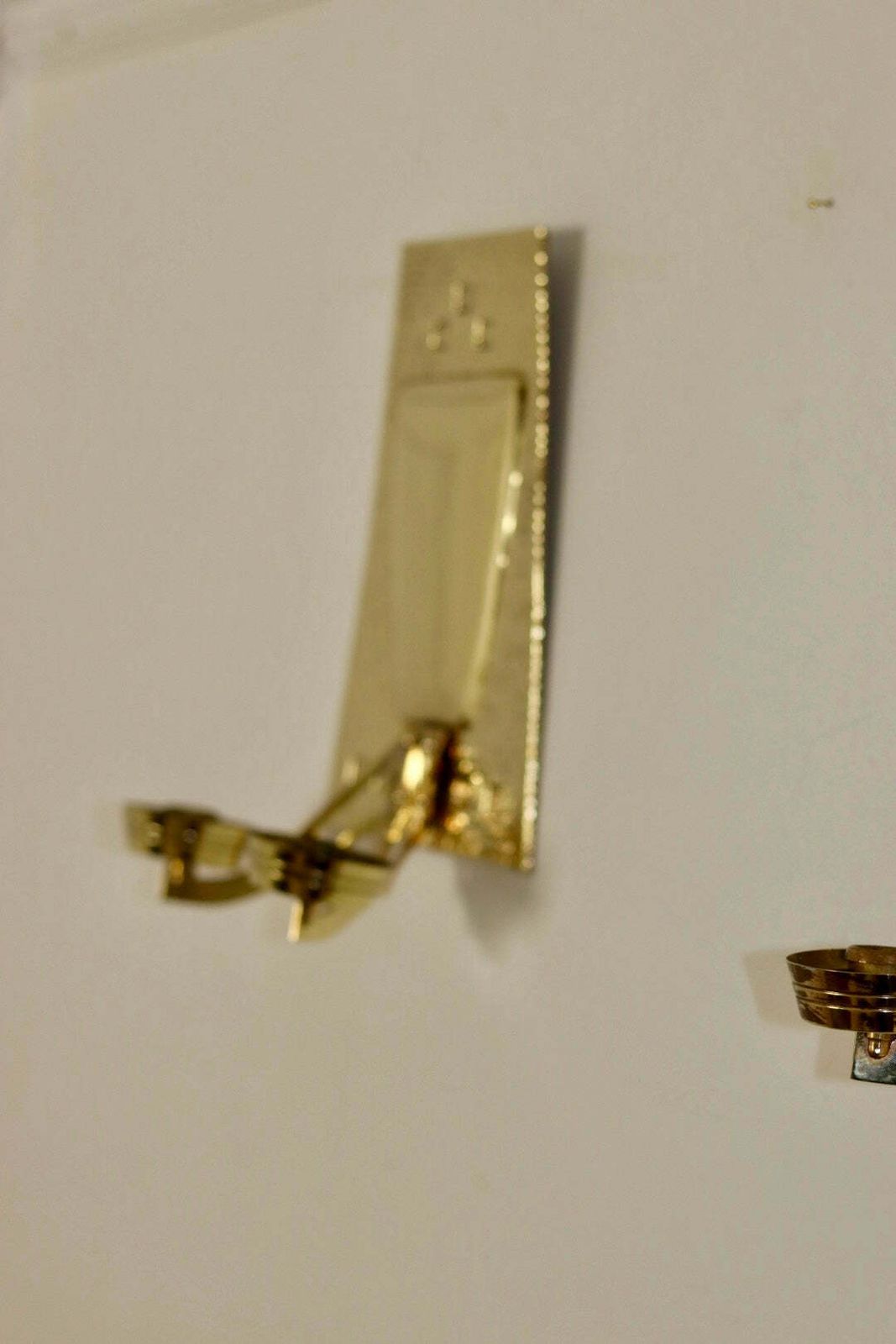 Pair Of Art Nouveau Brass Sconces, Early 20th Century. photo vintage