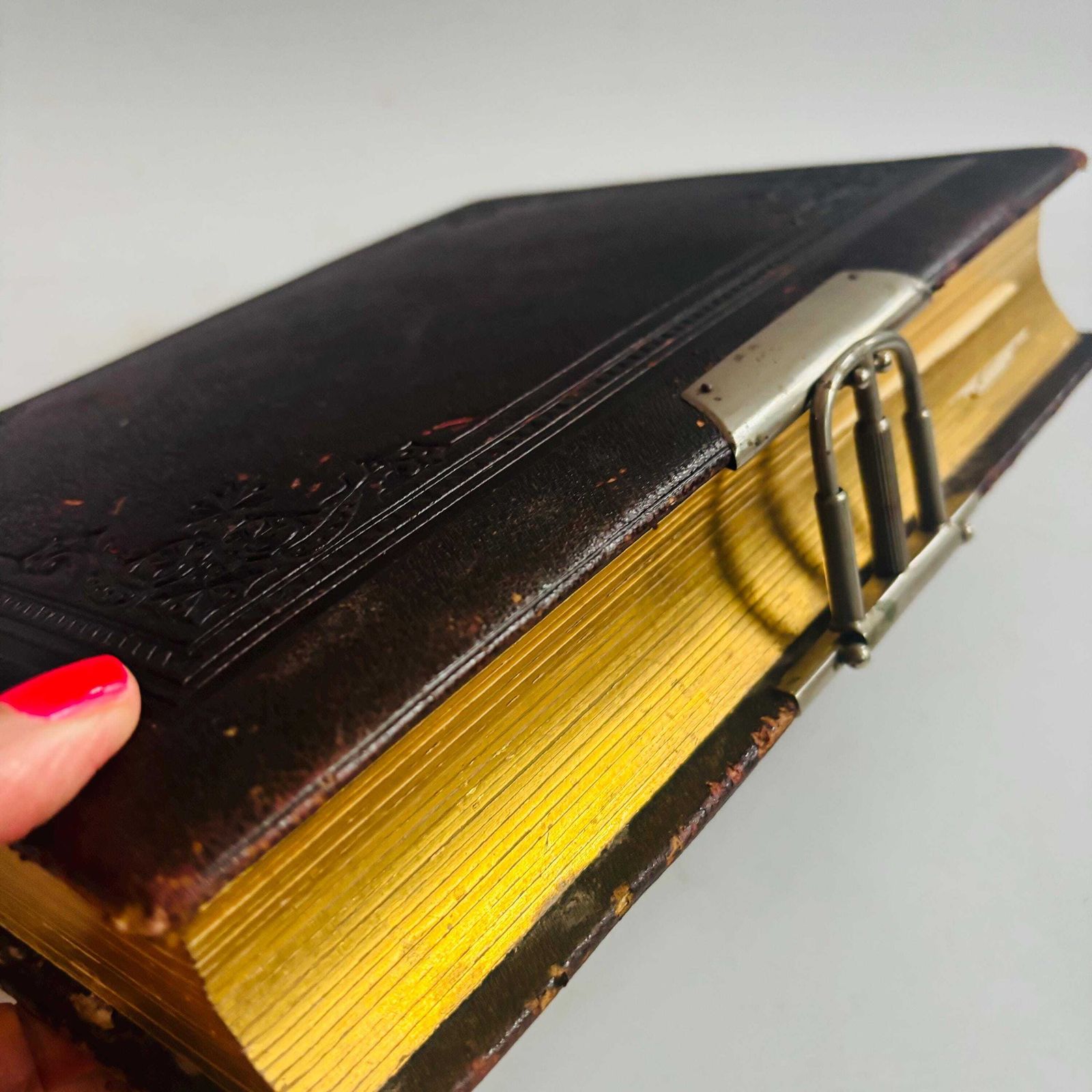 Antique Leather Album | Medieval Illuminated Manuscript Art, British Museum photo Home Decor