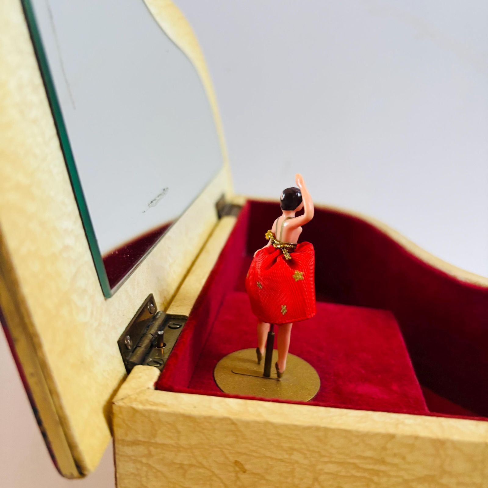 Beautiful Piano Design Swiss Early Reuge 1940s Musical Jewellery Box Ballerina :Slow Music photo furniture