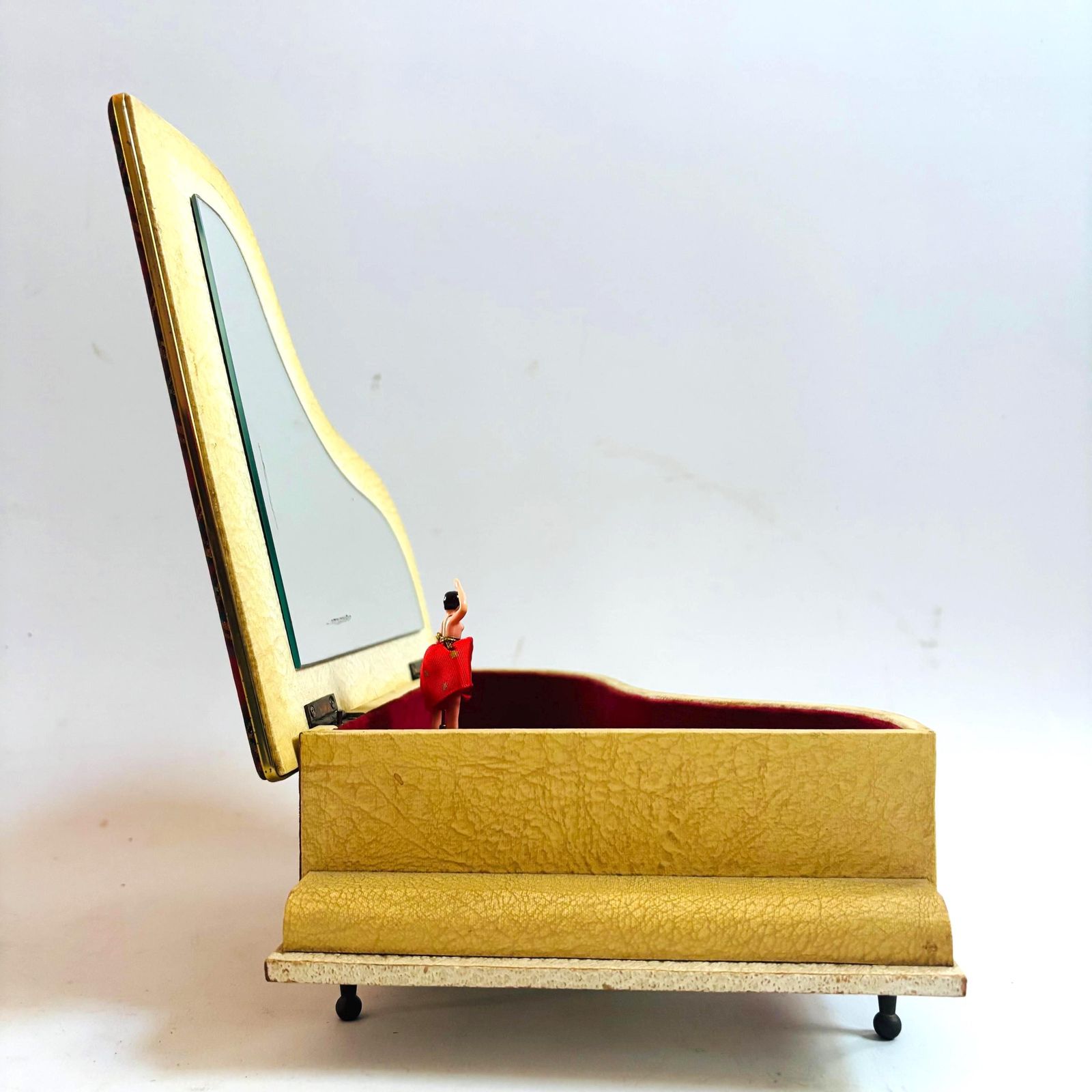 Home Decor Beautiful Piano Design Swiss Early Reuge 1940s Musical Jewellery Box Ballerina :Slow Music photo