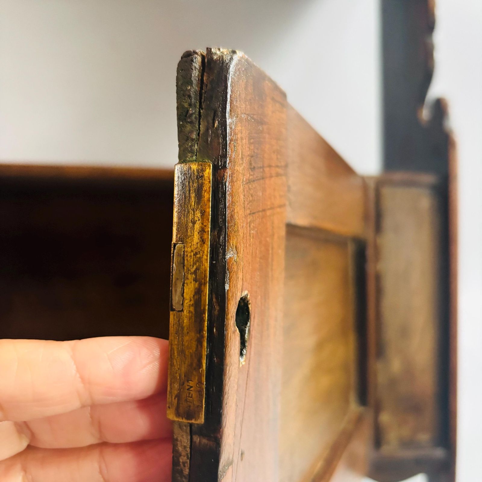 Antique Arts & Crafts Solid Hardwood Or Oak Hallway Cabinet Shelf Chic Decor Interior Design photo buy