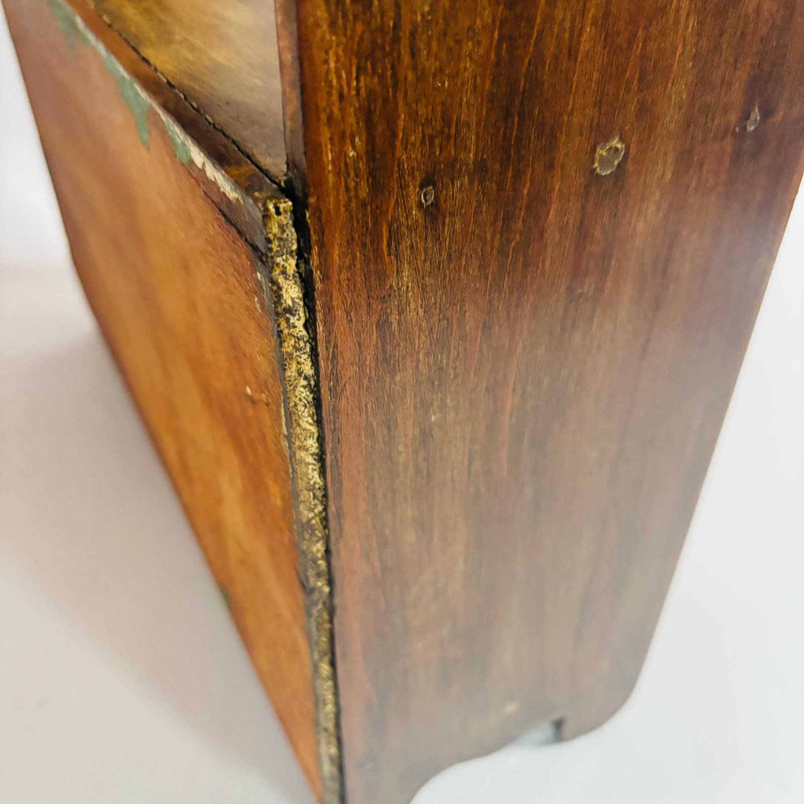 Furniture Antique Arts & Crafts Solid Hardwood Or Oak Hallway Cabinet Shelf Chic Decor Interior Design photo