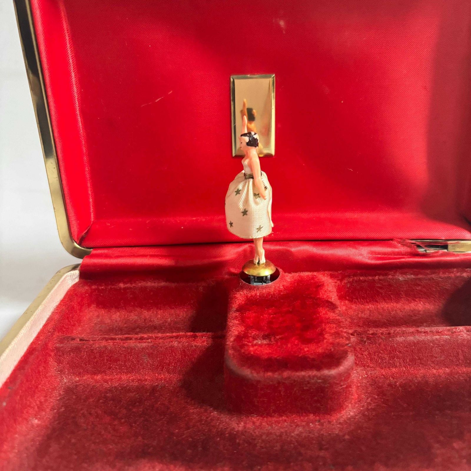 142.0 Vintage Reuge Swiss Musical Jewelry Box With Ballerina photo