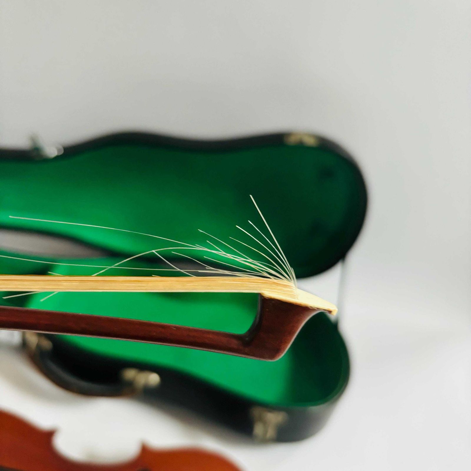 Antique Spruce Violin With Bow: Unrestored Display Piece photo for sale
