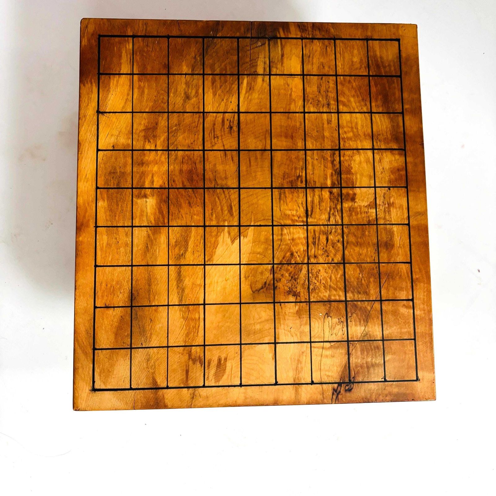 Mid Century Wood Shogi Go Table: 100 Year Old Wood Japanese Board photo vinterior