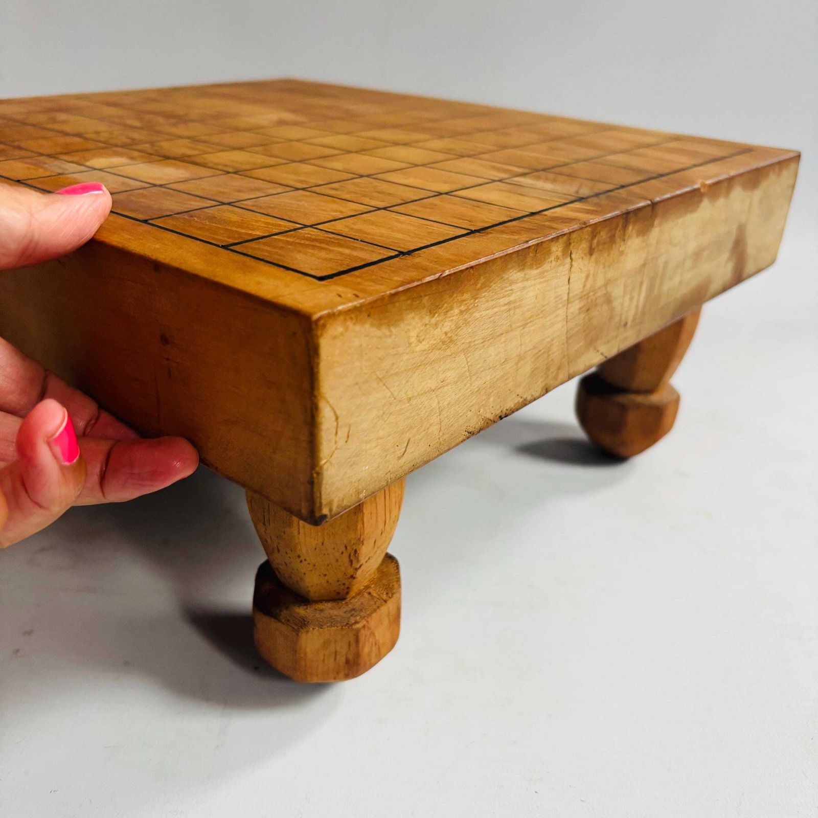 photo buy Mid Century Wood Shogi Go Table: 100 Year Old Wood Japanese Board