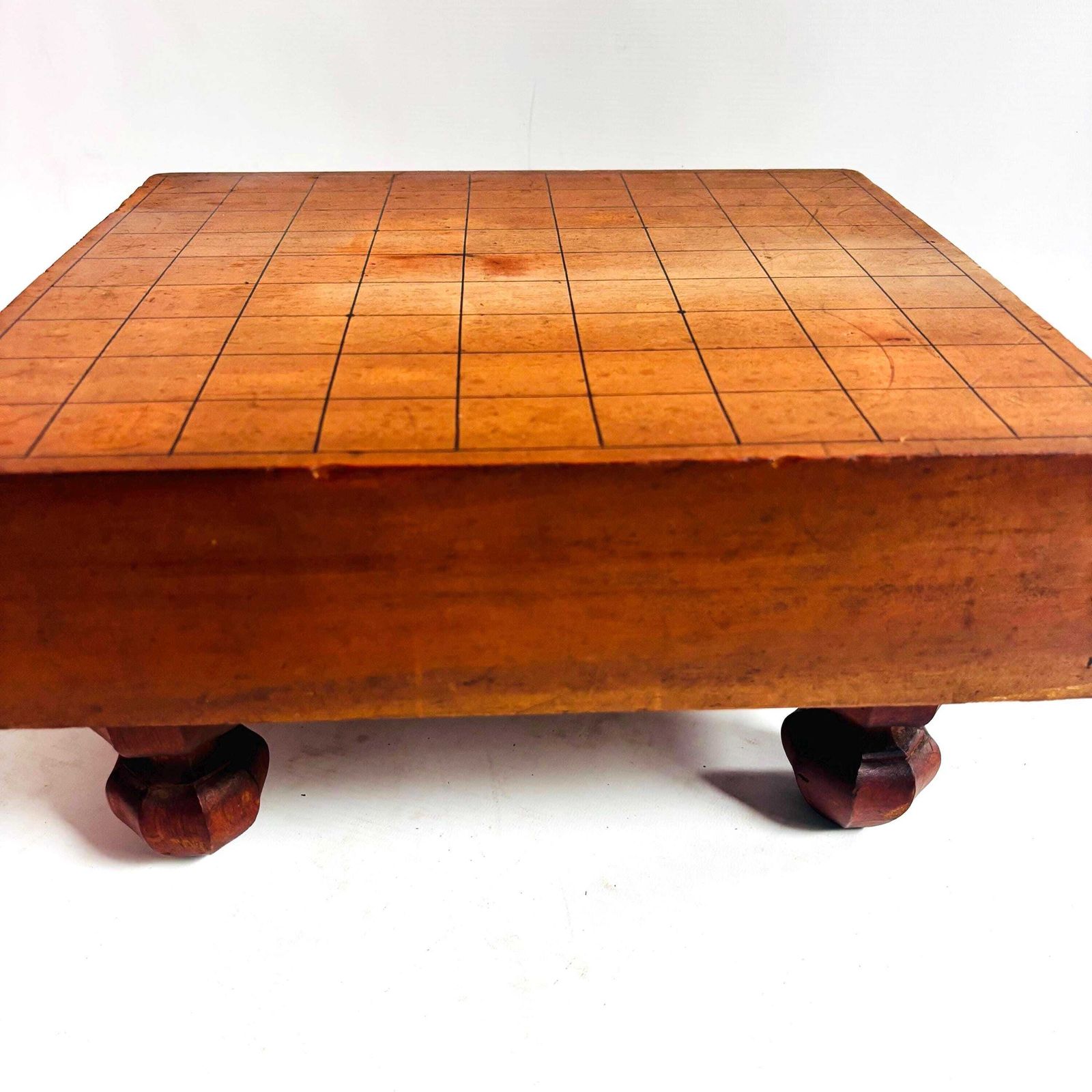 Antique Kaya Or Zelkova Wood Shogi Go Table: 100 Year Old Wood Japanese Board photo vinterior